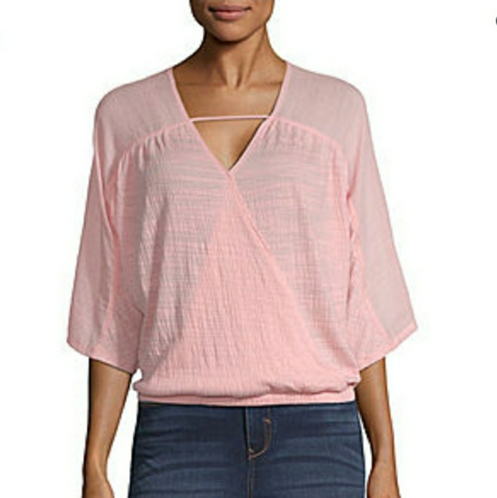 [a.n.a] Wrap Blouse Blossom (Peach)